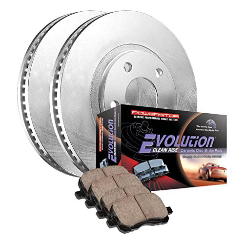 Power Stop K5554 Front Z23 Evolution Kit with Drilled/Slotted Rotors and Ceramic Brake Pads 
